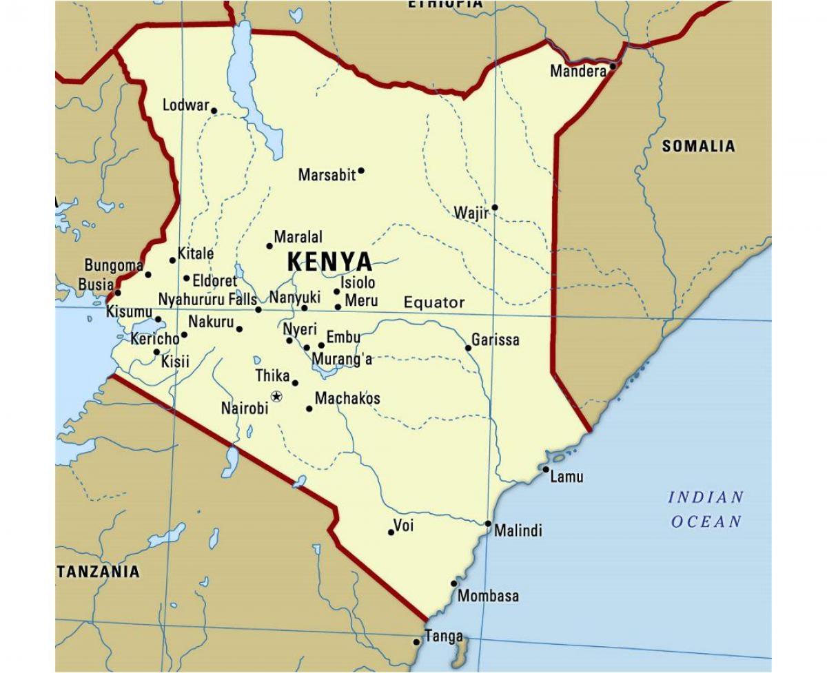 equator sa Kenya mapa