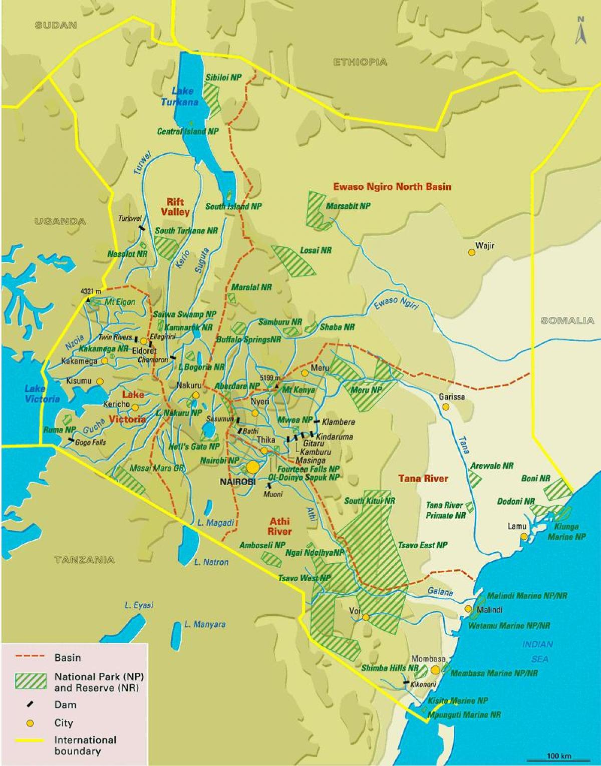 mapa ng Kenya halaman
