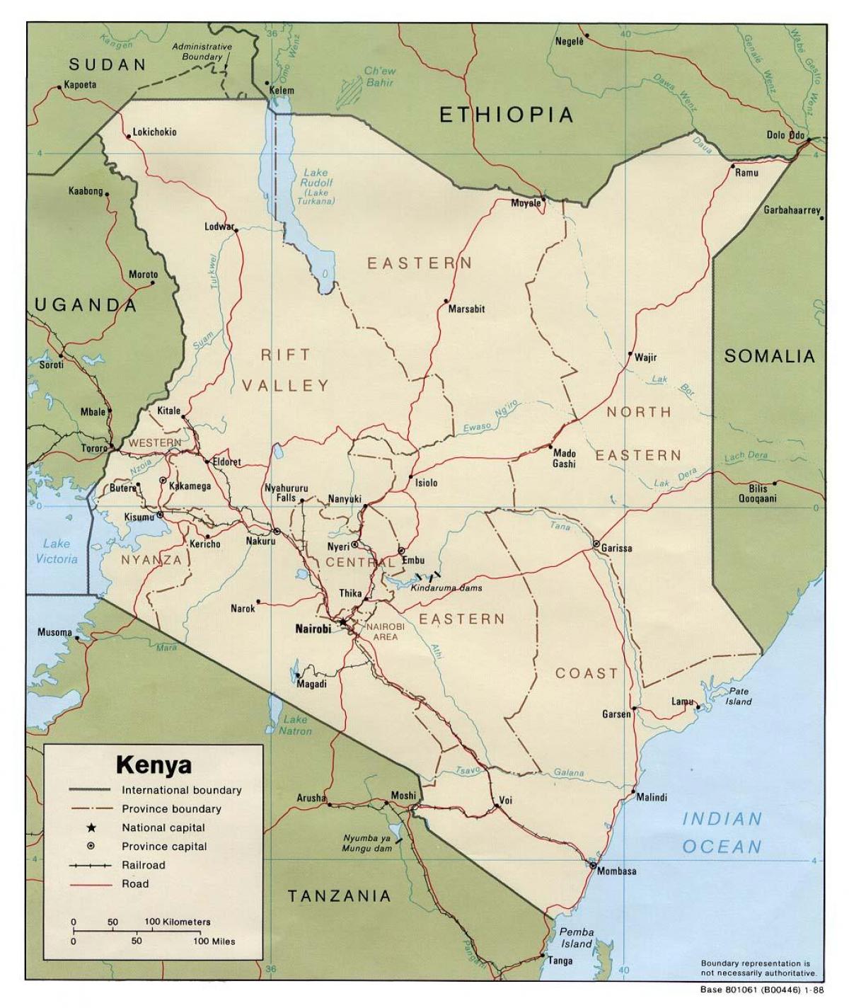 Kenya ilog mapa