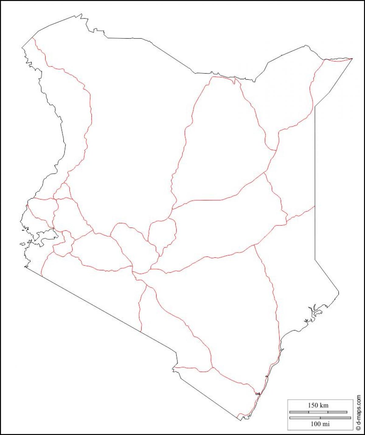 Kenya blangkong mapa
