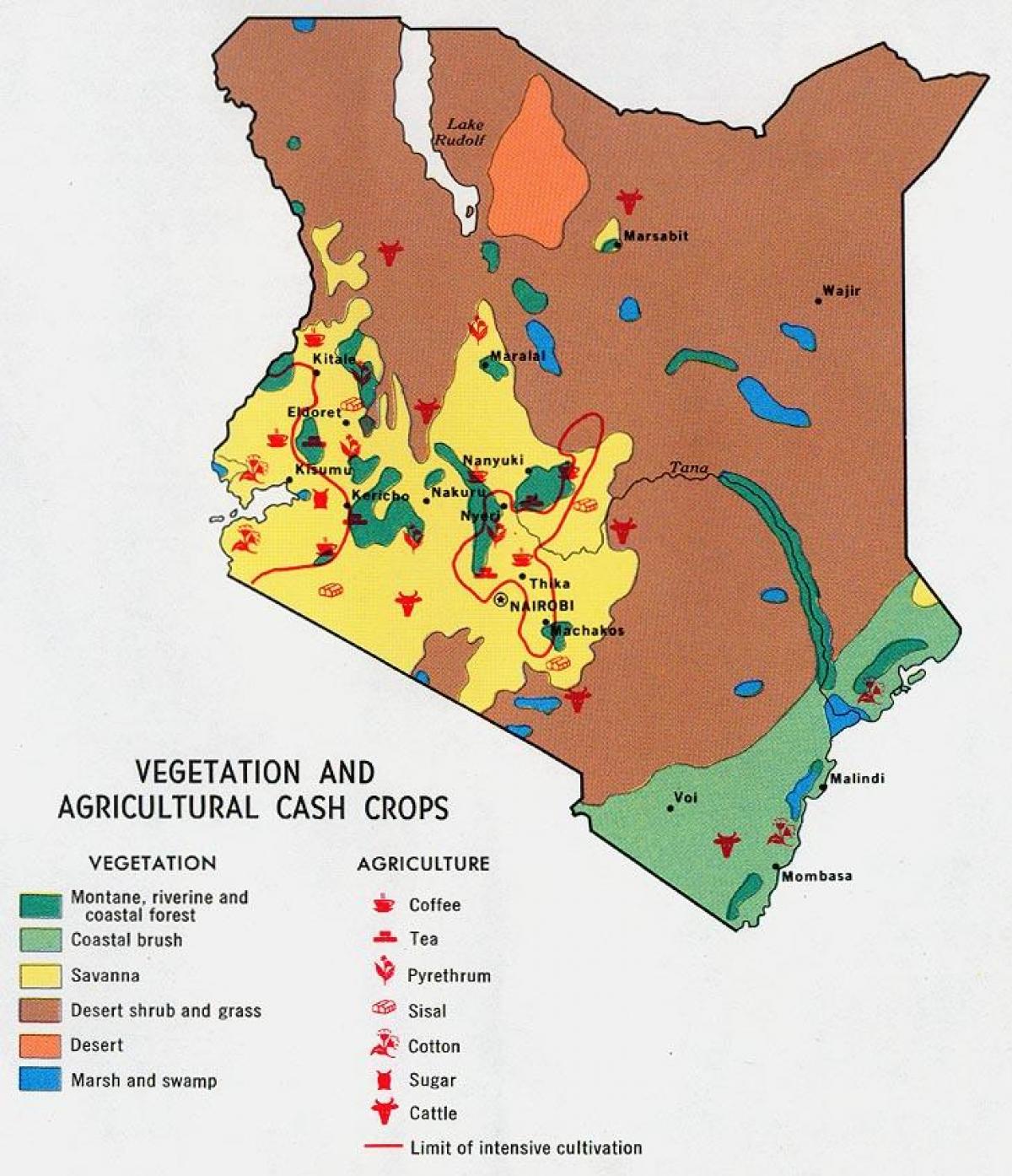 mapa ng Kenya natural na mga mapagkukunan