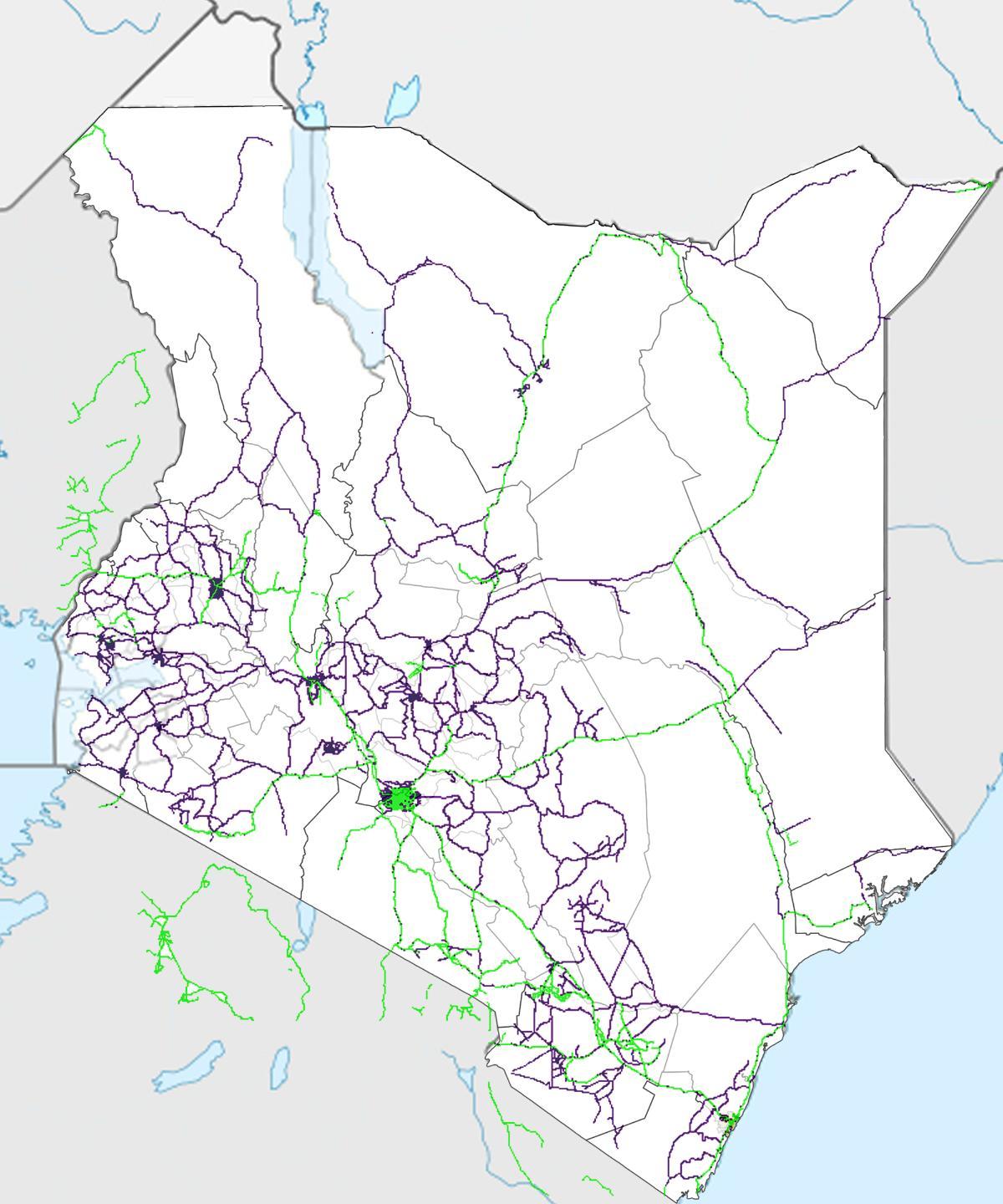 mapa ng Kenya tren