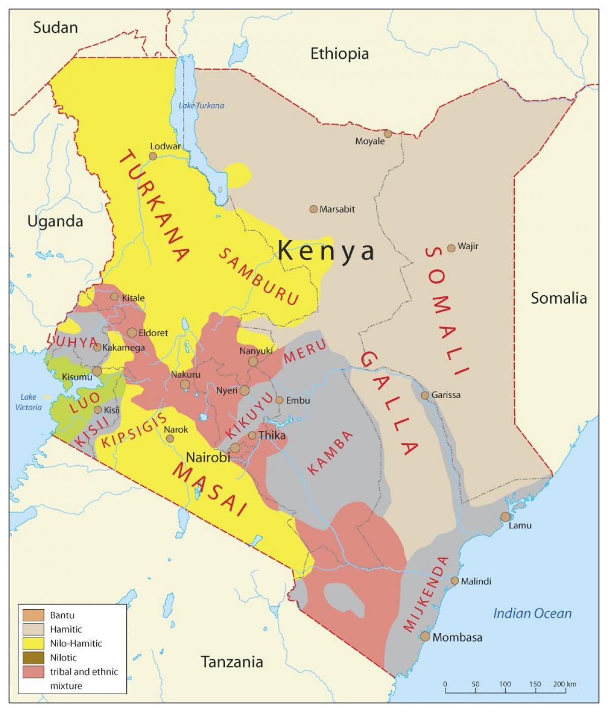 Kenya etniko mapa