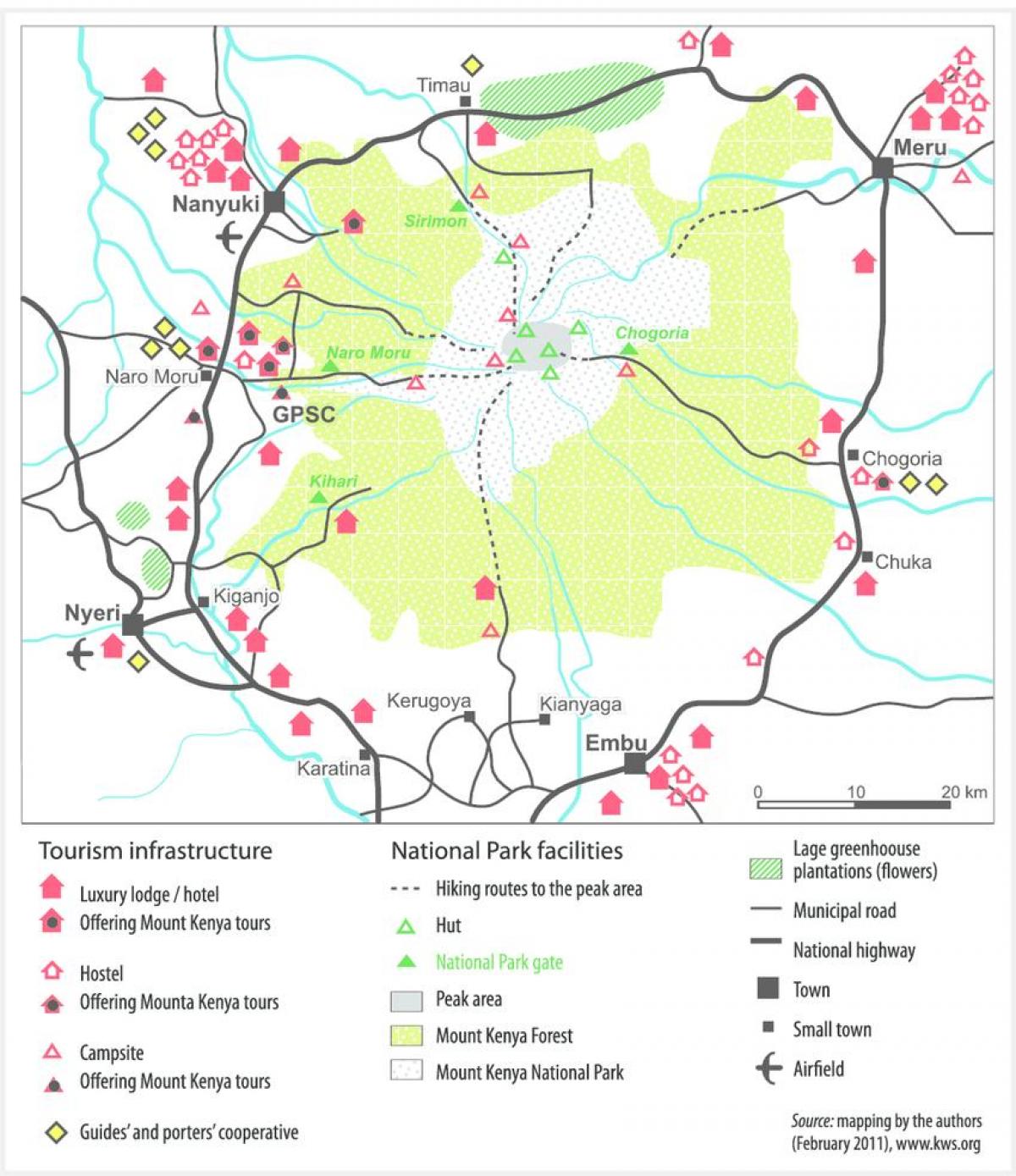 mt Kenya sa africa sa mapa