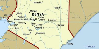 Mapa ng Kenya sa mga lungsod