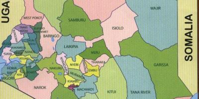 Ang mga county ng Kenya mapa