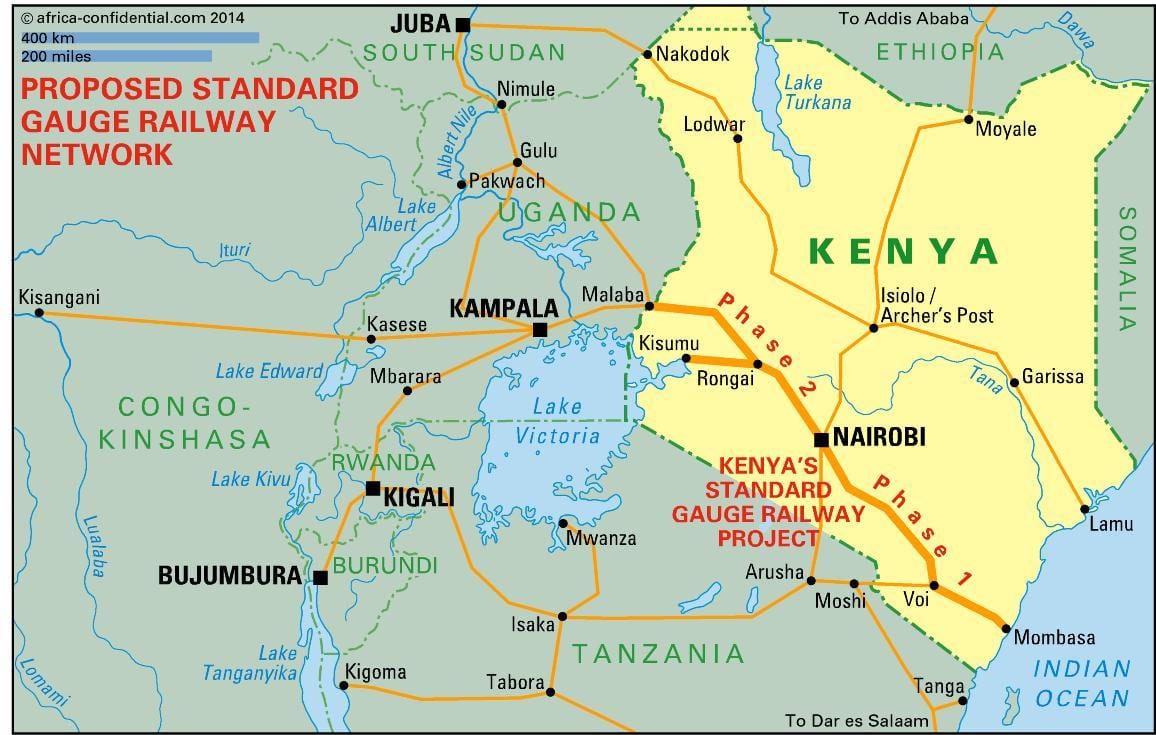 Kenya standard gauge railway mapa