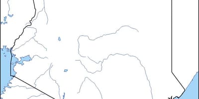 Mapa ng blangkong mapa ng Kenya