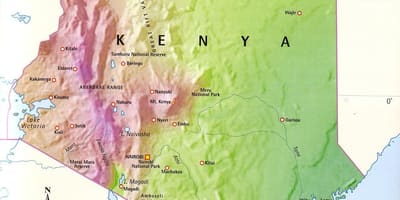 Mapa ng Kenya bundok