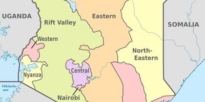 Kenya administrative mapa
