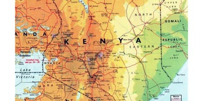 Kenya heograpikal na mga mapa