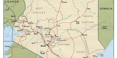 Kenya ilog mapa