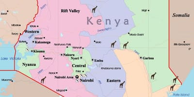 Mapa ng Kenya wika