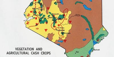 Mapa ng Kenya natural na mga mapagkukunan
