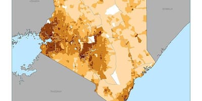 Kenya populasyon density mapa