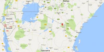 Mapa ng mundo na nagpapakita ng Kenya