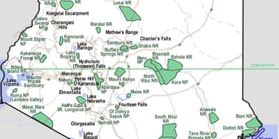 Mapa ng Kenya safari 