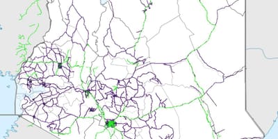Mapa ng Kenya tren