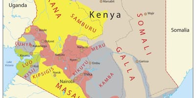 Kenya etniko mapa