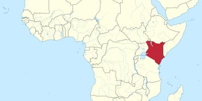 Mapa ng Kenya vector mapa