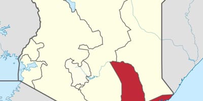 Mapa ng baybayin na lalawigan ng Kenya