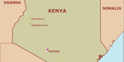 Mapa ng mga simpleng mapa ng Kenya