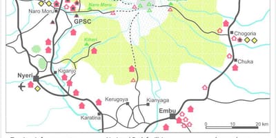 Mt Kenya sa africa sa mapa